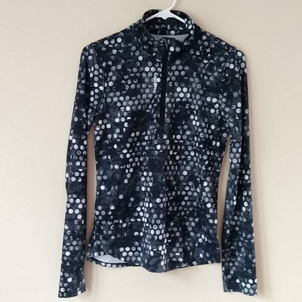 Reebok Pullover Quarter Zip Thumb Hole Top Size S
